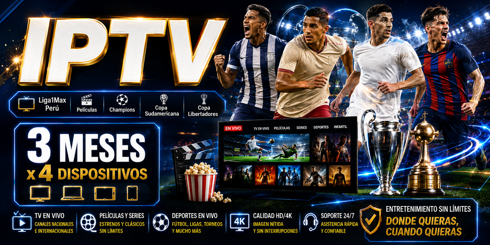 IPTV 3 MESES X 4 DISPOSITIVOS